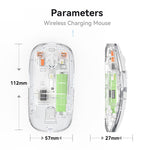 Transparent Dual-Mode Wireless & Bluetooth Rechargeable Mouse