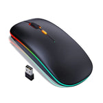 HP W10 Wireless Rechargeable RGB Bluetooth Mouse Dual Mode 2.4GHz Silent Slim Mouse