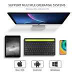 Wireless Bluetooth Keyboard with Phone & Tablet Holder 78 Keys Rechargeable