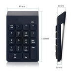 K1 Wireless 2.4GHz 18-Key Numeric Keypad USB Numpad for Laptop & PC – Black