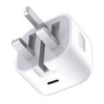 Iphone USB-C PD 20W Power Adapter Charger 3-Pin (UK Plug) Fast Charging