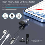 USB-C to Lightning OTG Audio Adapter for Microphone & iPhone