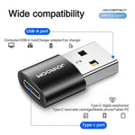 Joyroom S-H152 USB Male to Type-C Female OTG Adapter (2-Pack) – Black