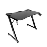 XTRIKE ME DK-02 Ergonomic Gaming Computer Desk with Headphone Hook & Cup Holder – Black