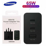 Samsung 65W UK Pin PD Power Adapter Trio (2 × USB-C + 1 × USB-A)