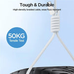 S-A45 Ben Series Braided 60W Fast Charging Data Cable (USB Type-C to Type-C, 1m, White)
