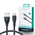 Joyroom S-A11 Surpass Series 3A USB-A to USB-C Fast Charging & Data Cable (1.2m, Black)