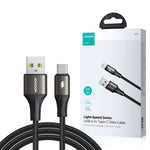 Joyroom S-A25 Light-Speed Series 3A Fast Charging USB-A to USB-C Data Cable (1.2m, Black)