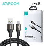 Joyroom S-A25 Light-Speed Series 3A Fast Charging Data Cable (USB-A to USB-C), 2m – Black
