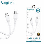 LogiLink Type-C to Type-C Silicone Fast Charging Data Cable (1M, White)