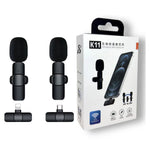 K11 2 In 1 Collar Wireless Microphone for iPhone/Android & Type-C Supported