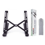 Speed-X Foldable Laptop Stand Adjustable Aluminum Bracket Black