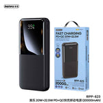 Remax RPP-623 20000mAh Power Bank 22.5W + 20W PD Fast Charging with LED Display (Black)