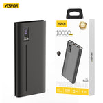 Aspor A335 10000mAh 22.5W PD Fast Charging Power Bank with LCD Display