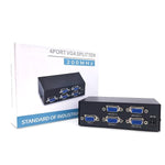 4 Port VGA Splitter 200MHz 1920×1440 with 30m Transmission