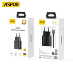 Aspor A820EU 25W USB-C Fast Charging Power Adapter | PPS & IQ Smart Charger