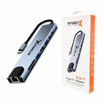 SpeedX SP-TC801 8-in-1 Type C Hub 4K HDMI USB Adapter