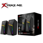 XTRIKE ME SK-503 2-in-1 Bluetooth Soundbar Speaker | BT 5.0 | RGB Backlit | 6W Stereo Gaming Speaker