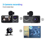 Y15 3 Channel WiFi Dash Cam 1080P HD Car Camera with Night Vision Reverse Camera & Parking Monitor