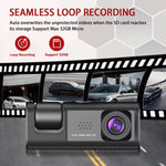 Y16 3 Channel Dash Cam HD 1080P Car Camera with 170° Ultra Wide Angle Front & Rear Recording