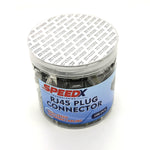 SpeedX Cat6 RJ45 FTP STP Pass Through Connector 100PCS Bottle Pack