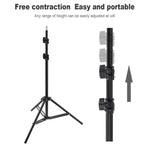 210cm Adjustable Ring Light Tripod Stand for Photography & Live Streaming