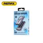 Remax CX-2 10000mAh 15W Wireless Power Bank with Stand – Fast Charging Multi-Output Portable Battery (Silver)