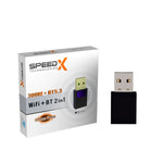 SpeedX Alfa W107 WiFi + Bluetooth 5.3 USB Adapter 300Mbps Plug & Play