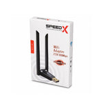 SpeedX W136 300Mbps USB WiFi Adapter with Dual 3dBi Antennas