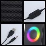 Kisonli X12 RGB USB Computer Speakers | 6W Stereo Multimedia Speakers for PC & Laptop