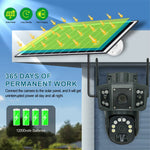 SpeedX CA-WC013 8MP Dual Lens Solar WiFi Outdoor Security Camera with PIR Motion Detection & V380 Pro