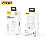 Aspor A821EU 20W PD & QC Dual Port Fast Charger EU Plug