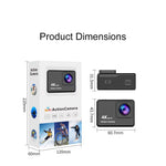 V22 4K Ultra HD Mini Action Camera Waterproof WiFi Sports Camera with Touch Screen