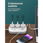LDNIO SC3416 65W GaN Fast Charging Power Extension 3250W 3 Sockets 2 USB-C + 2 USB-A