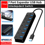 Speed-X SP-UHS307 7-Port USB 3.0 Hub with Individual Switches