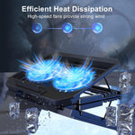 XTRIKE ME FN818 Laptop Cooling Pad Stand for 11-17 Inch Laptops with Dual LED Fans