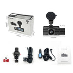 F6 3 Channel 4K Ultra HD WiFi Dash Cam with GPS Compatibility, Night Vision & Triple Recording System