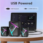 XTRIKE ME SK-610 RGB Gaming Speakers with Subwoofer | USB + AUX Stereo Bass System