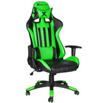XTRIKE ME GC-905BK Ergonomic Adjustable Gaming Chair with Caster Wheels & Lumbar Cushion – Red/Black