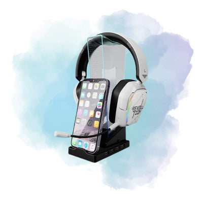 XTRIKE ME HT-09 Gaming Headset & Phone Stand with 4 USB Ports LED Light
