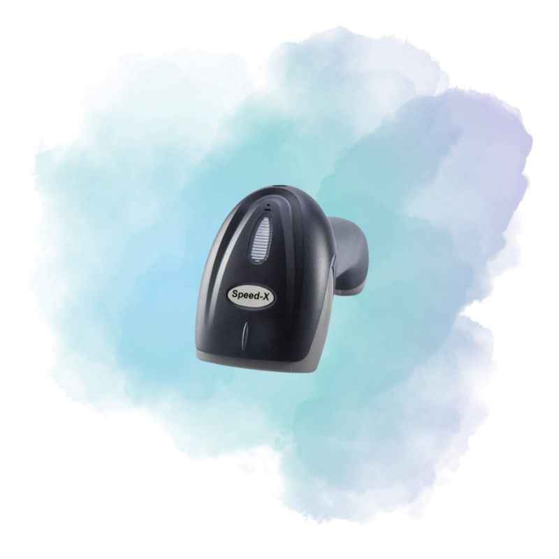 SpeedX 60D Wireless 2D Barcode Scanner with Stand 2.4GHz QR Code Reader