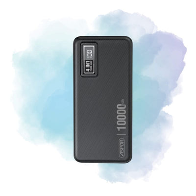 Aspor A300 Original 10000mAh 4-in-1 Power Bank Black | Li-Polymer Battery