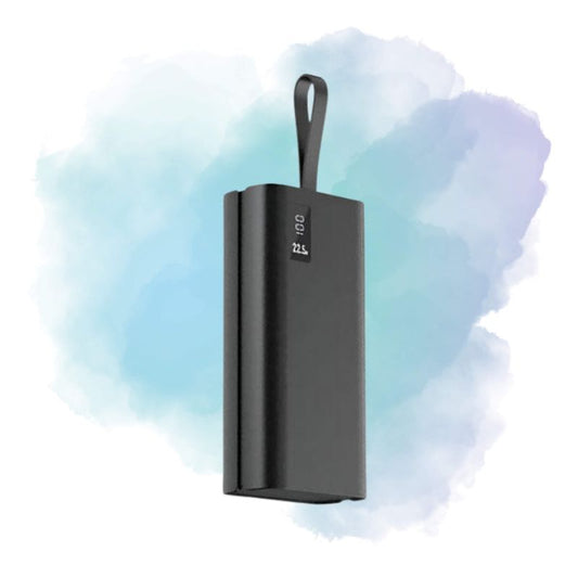 Aspor A337 30000mAh 22.5W PD Fast Charging Power Bank with LCD Display Black
