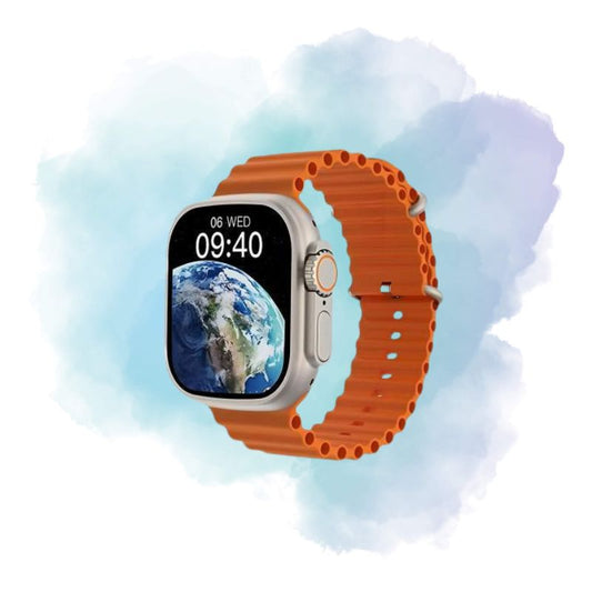 X8 Ultra Max Smart Watch 2.2" NFC Compass Always-On Display Wearfit Pro Orange