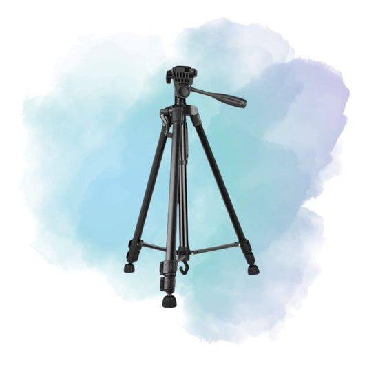 3366 Aluminum Tripod Stand 55 Inch with Mobile Phone Holder