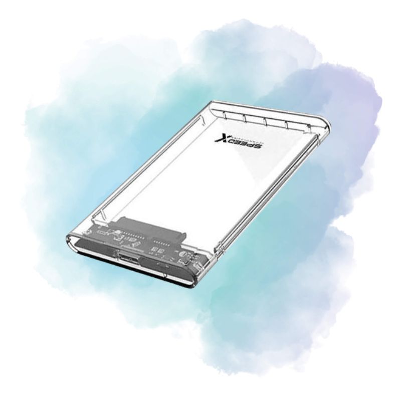 SpeedX HD-2025U3 2.5 Inch HDD SSD Enclosure USB 3.0 Crystal Case