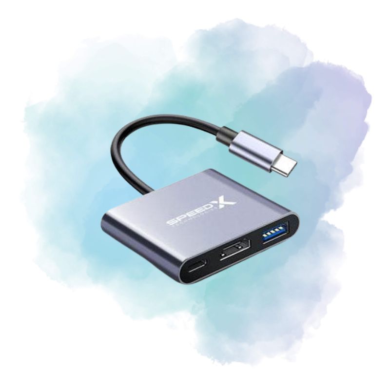SpeedX SP-TC03A Type C 3.1 to HDMI USB 3.0 OTG 3-in-1 Adapter