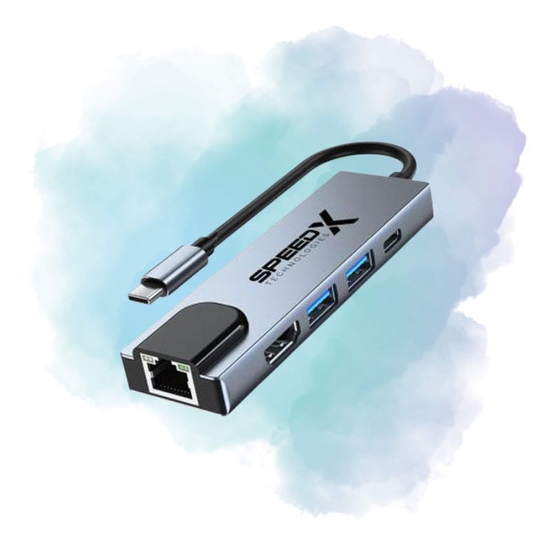 SpeedX SP-TC501 5-in-1 Type C Hub 4K HDMI USB 3.0 Adapter