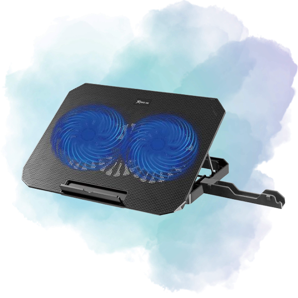 XTRIKE ME FN818 Laptop Cooling Pad Stand for 11-17 Inch Laptops with Dual LED Fans