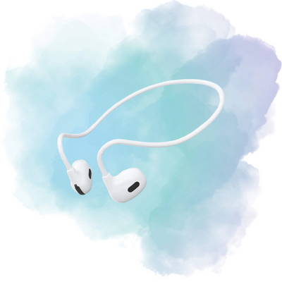 Pro Air Neck Hanging Wireless Earphone White